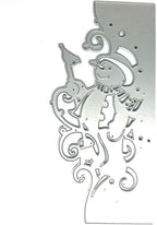 Metal Cutting Dies DIY Embossing Stencil Template Scrapbooking Card Making Mold Photo Album Arts Crafts Tools (Lace Snowman-16.4x7.9cm)
