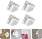 ARTIBETTER 50pcs Storage Buckle Wire Cube Storage Organizer Cube Wire Shelf Connector Closet Shelves Connectors Hooks Cubbie Modular Shoe White Plastic