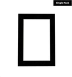 8x10 Mat Bevel Cut for 5.5x8.5 Photos - Acid Free Black Suede Precut Matboard - For Pictures, Photos, Framing - 4-ply Thickness