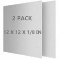 2Pack 6061 T651 Aluminum Sheet Metal 12 x 12 x 1/8(0.125”) Inches Flat Plain Aluminum Plate Covered with Protective Film, Heat Treatable Rectangle 3mm Aluminum Metal Plate for Crafting, Industrial