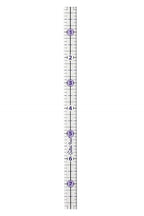 The Quilted Bear Quilting Rulers - Transparent Acrylic Non Slip Quilting, Patchwork & Sewing Ruler with Clear Black Lines & 30, 45 & 60 Degree Angles for Perfect Accuracy & Precision (0.5" x 8")