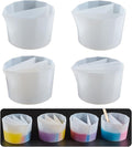 4pc Resin Split Cup Set - Silicone Portion Cups for Clay Mold, Candle Making & Craft Supplies - 3D Silicone Molds for Resin Casting