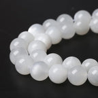 45pcs 8mm Natural White Moonstone Beads AAA Gemstone Round Loose Beads for Jewelry Making DIY Bracelets Necklaces Crystal Energy Healing Stone Beads 15" (8mm, White Moonstone)