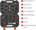 4 in 1 Hot Wire Electric Foam Cutter Kit, Styrofoam Cutting Tool 15W/ 6V with Case, Heated Foam Carving Knife Kit (Toolbox White)