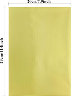 Briartw 20x29cm Hot Foil Paper 50 Sheets Pack Toner Reactive Foil Hot Stamping Foil Paper by Laser Printer and Laminator for Scrapbooking Craft Cardmaking DIY Album (Matte Gold, 100 Sheets)