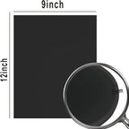 QIDIWIN EVA Foam Craft Sheets - 9x12 Inch 2mm Thick Versatile Non-Adhesive Foam for DIY, Cosplay, Scrapbooking, Classroom Projects - Durable, Flexible, Perfect for Crafting, 12 Pack(Black)