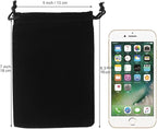 HRX Package 20pcs Velvet Drawstring Bags, 5x7 inches Velvet Pouches for Jewelry Gift Packaging (Black)