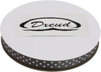 Polka Dot Grosgrain Ribbon 25 Yard Each Roll 100% Polyester (3/8", Gray)