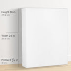 PHOENIX 24x30 Inch Museum Canvas - 2 3/8 Inch Thick Porfile Deep Large Stretched Canvas for Painting 1 Pack 100% Cotton 11 Oz. Gesso Primed White Blank Professional Canvas Oil & Acrylic Paints