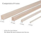 12 Pack Square Wood Dowel Rods 1/2x1/2x12 Inch Balsa Wood Sticks Natural Wood Color Unfinished Wood for Cricut Maker Make Models of House Airplane Ship Boat DIY Wooden(13x13x305mm)