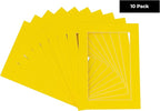 5x7 Mat for 8.5x11 Frame - Precut Mat Board Acid-Free Yellow 5x7 Photo Matte Made to Fit a 8.5x11 Picture Frame, Premium Matboard for Family Photos, Show Kits, Art, Picture Framing, Pack of 10 Mats