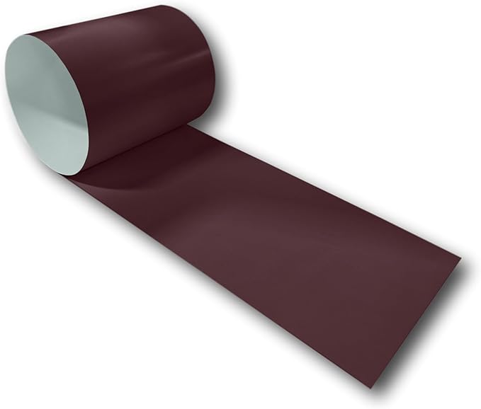 Eagle 1-24 Gauge KYNAR 500 Sheet Metal Flashing Rolls-10 FT Long-Heavy Duty-Commercial Grade-Roofing Flashing, Fascia Cover, Coping Cap-Multiple Sizes (36" x 10 FT, Burgundy)
