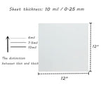 BANLTRE 10 Sheets 10 mil Mylar Sheet 12 x 12 inch Milky Translucent PET Blank Stencil Making Sheet for Machines, Laser Cutting, Cut Tool Template Material (10 mil)