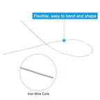 PATIKIL 22 Gauge 16" Floral Stem Wire, 100 Pcs Paper Wrapped Iron Artificial Flower Stem Accessories for DIY Bouquet Stem and Craft Decoration, Silver