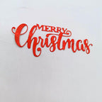 Cutting Dies for Card Making, Metal Scrapbooking Die-Cuts, DIY Bckground Frame Crafts Embossing Stencil, Paper Template Mold/Photo Album Arts Tool (Merry Christmas-9.3x4cm)