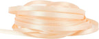 HUIHUANG Thin Satin Ribbon 1/8 inch x Continuous 100 Yards Roll Double Face Peach Satin Ribbon for Crafts, Gift Wrapping, DIY Bows, Invitation Card, Tag Decoration, Ornaments Decor