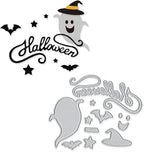 Metal Halloween Die Cuts - Ghost Bat Cutting Dies Embossing Stencil Template for Card Making Scrapbooking Paper Craft Album Stamps DIY Decor