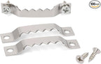 Small Sawtooth Picture Hangers 100 Pack Steel Sawtooth Hangers with Screws for Hanging Canvas Photos Frame Clock Paintings Artwork (Silver)