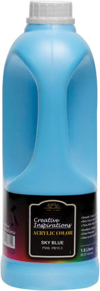 Creative Inspirations Acrylic Paint - Sky Blue - 1.8 Liter - Smooth & Creamy Consistency, Vibrant Pigmentation, Great Coverage for Artists - Clean Up with Soap & Water