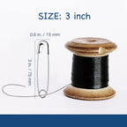 3 Inches Large Safety Pins, Pack of 50, Big Heavy Duty Safety Pins for Brooch Making, Blankets, Crafts, Cloth Curtain (SP)