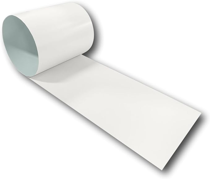 Eagle 1: 24 Gauge KYNAR 500 Sheet Metal Flashing Rolls-10 FT Long-Heavy Duty Pre-Finished Rolls-Commercial Grade-Roofing Flashing, Fascia Cover, Coping Cap-Multiple Sizes (24" x 10 FT, Bone White)
