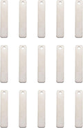 15PCS Metal Engraving Plate Stainless Steel Blank Stamping Rectangle Label 8th DIY Stamping Stamping Military Pendant Long Strip Tag