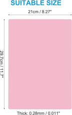 PATIKIL A4 Size Guided Reading Sheet, 5pcs Correction Lighting Gel Filter Colored Overlay Transparent Color Film for Classroom Photo Studio, Pink