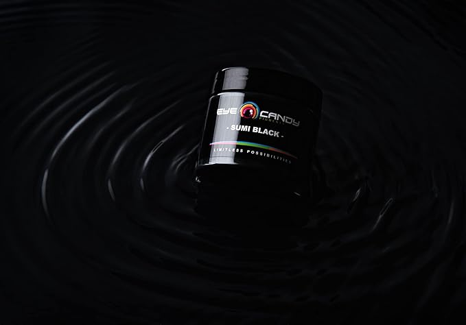 Eye Candy Pigments Premium Black Mica Powder - Sumi Black (50gr) - for Epoxy, Resin, Soap, Paint, Woodworking, Acrylic Pouring, Bath Bombs, Fishing Lures - DIY Arts and Crafts Additive
