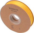 Double Side Satin Ribbon, Continuous 20 Yards,Use for Craft Bows Bouquet, Gift Wrapping, Wedding Decoration, Floral Arrangement (Yellow, 4/5 inch)