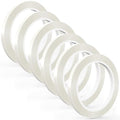 GLAMFIELDS 6 Rolls 1/4" Floral Tapes, Clear Floral Tape, White Floral Tape for Bouquet Stem Wrap, Waterproof Florist Tape for Flower Arrangements Supplies Craft Corsages Wedding 60 Yd/Roll