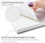 9"x12" Watercolor Sketchbook, 32 Sheets Watercolor Notebook, 140 lb / 300 GSM Watercolor Paper Sketchbook, Pack of 1, Cold Press, Watercolor Paper Pad, Water Color Paper for Artists & Professionals.
