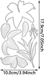Cutting Dies Metal Stencils Scrapbooking Tools DIY Embossing Template for Paper Card Making Album Arts Crafts Supplies (Lily-10x17.9cm)