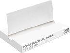 Precut POP UP Deli Paper Sheet Pack of 200, Interfolded Heavy Paper for Food Wrap and Serving (10" x 10-1/2", White）