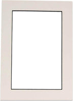 Pack of 25 Acid Free 8x10 Mats Bevel Cut for 6x8 Photos - White with Black Core Precut Matboards for Pictures, Photos, Framing - 4-ply Thickness