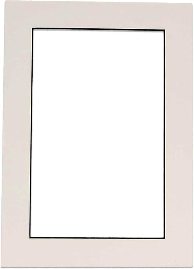 Pack of 25 Acid Free 11x14 Mats Bevel Cut for 8.5x11 Photos - White with Black Core Precut Matboards For Pictures, Photos, Framing - 4-ply Thickness