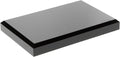 Plymor Black Acrylic Rectangular Beveled Display Base, 6" W x 4" D x 0.75" H, Pack of 3