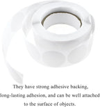 HAHIYO 1Inch 500Pcs White Kraft Label Sticker Roll - Round, Blank, Permanent Adhesive Dot Sticker for Jar, Canning, Price Tag, Store Organizing