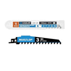 1 Pack 6 inch Reciprocating Saw Blades Set， 3 TPI High Carbon Saw Blades for Woodcutting，Saw Blades with Organizer Case (1, 3T/6inch)