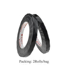 HAHIYO Black 0.5Inch Wide Floral Tape Waterproof Florist Tape Flower Wrap Adhesive Waterproof Decorative Tape for Bouquet Stem Wrapping Flower Arranging and Floral Craft, 2Rolls 200Feet/66Yard Total