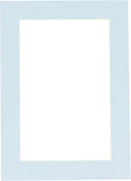 Pack of Ten 8.5x11 Mats Bevel Cut for 7x9 Photos - Acid Free Baby Blue Precut Matboards for Pictures, Photos, Framing - 4-ply Thickness
