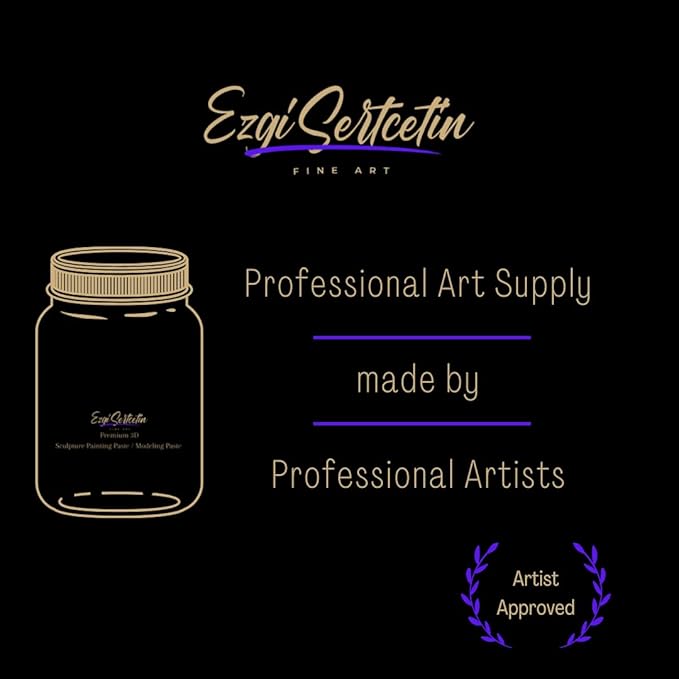3D Sculpture Painting Paste|Texture Paste|Decorative Plaster|Ready to Use|Unique Colors|Ideal for Artwork|Stencil|Flowers|Texture|Art Relief|New Formula| 6 oz (Metallic Purple)