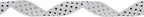 Polka Dot Grosgrain Ribbon 25 Yard Each Roll 100% Polyester (5/8", White)