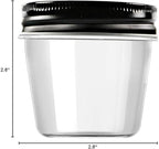Novelinks 4 oz Clear Plastic Jars with Black Lids – Small Round Reusable Containers for Food, Spices, Crafts, Travel – BPA-Free Storage Jars for Kitchen & Household Organization, 20 Pack