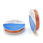 Adabele 32 Feet Premium Tarnish Resistant Round Bare Raw Jewelry Copper Wire Beading Wire Spool Bulk (1mm/18 Gauge) for DIY Craft Jewelry Making BF287-10