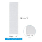 PATIKIL 6061 T651 Aluminum Sheet Metal 6 x 1.97 x 1/16(0.0625") Inch 3Pcs Flat Plain Aluminum Plate Covered Stock with Protective Film, Heat Rectangle 1.5MM for Lndustry Crafting