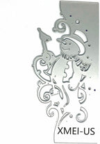 Metal Cutting Dies DIY Embossing Stencil Template Scrapbooking Card Making Mold Photo Album Arts Crafts Tools (Lace Snowman-16.4x7.9cm)