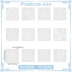 FREEBLOSS Sashiko Stencil Christmas Tree Embroidery Patterns Stencils for Drawing Sashiko Template for Hand Quilting and Embroidery Sashiko Stencils Acrylic 14x14cm