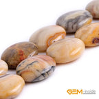GEM-Inside Lace Agate Gemstone Loose Beads Natural 20mm Coin Crzay Crystal Energy Stone Power for Jewelry Making 15"