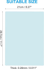 PATIKIL A4 Size Guided Reading Sheet, 5pcs Correction Lighting Gel Filter Colored Overlay Transparent Color Film for Classroom Photo Studio, Light Blue