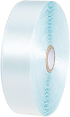 1 Inch Light Blue Solid Satin Ribbon, 50 Yards Craft Fabric Ribbon for Gift Wrapping Floral Bouquets Wedding Party Decoration